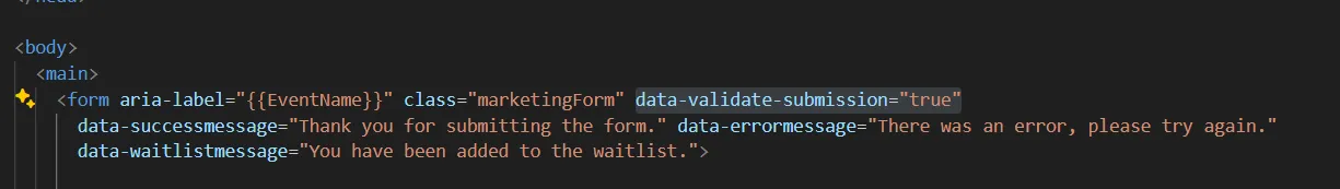 data-form-validation is key