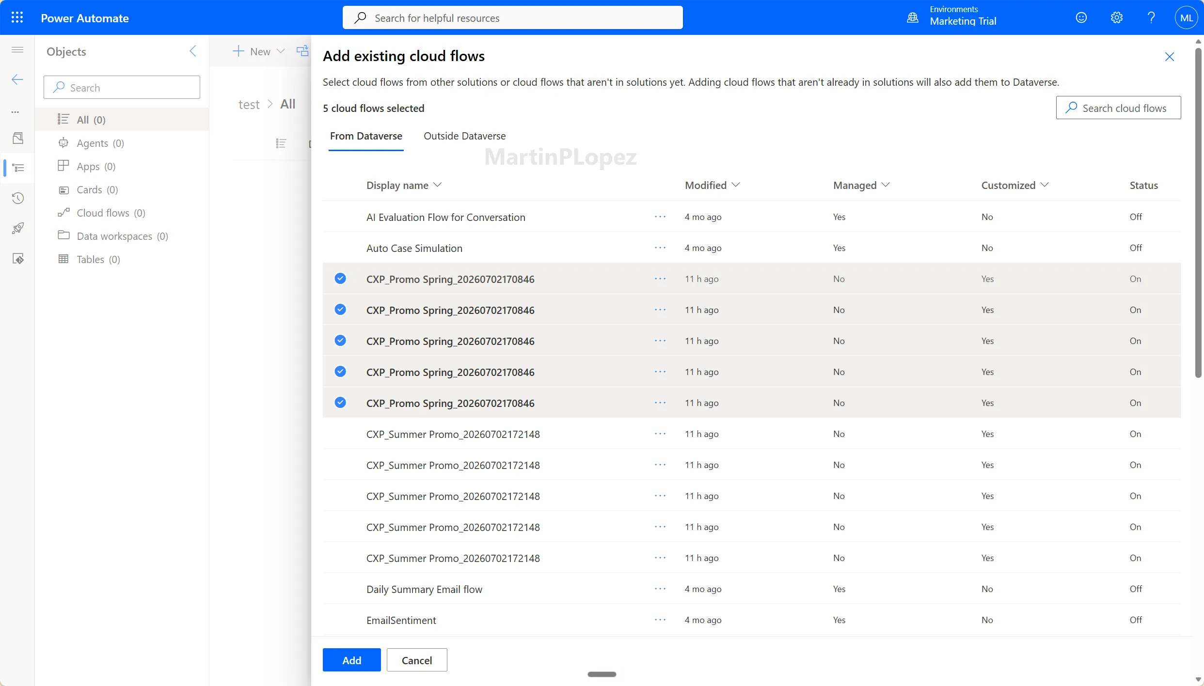 Power Automate Flows from Customer Insights