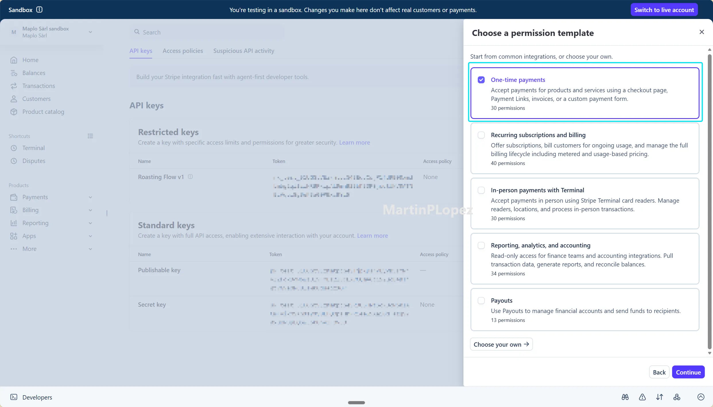 Stripe API Keys