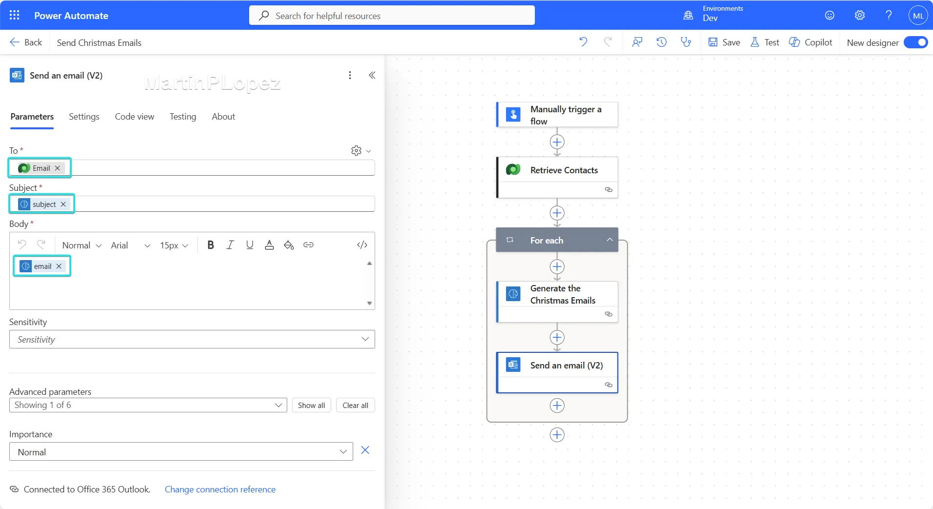 Setting up the Email Part