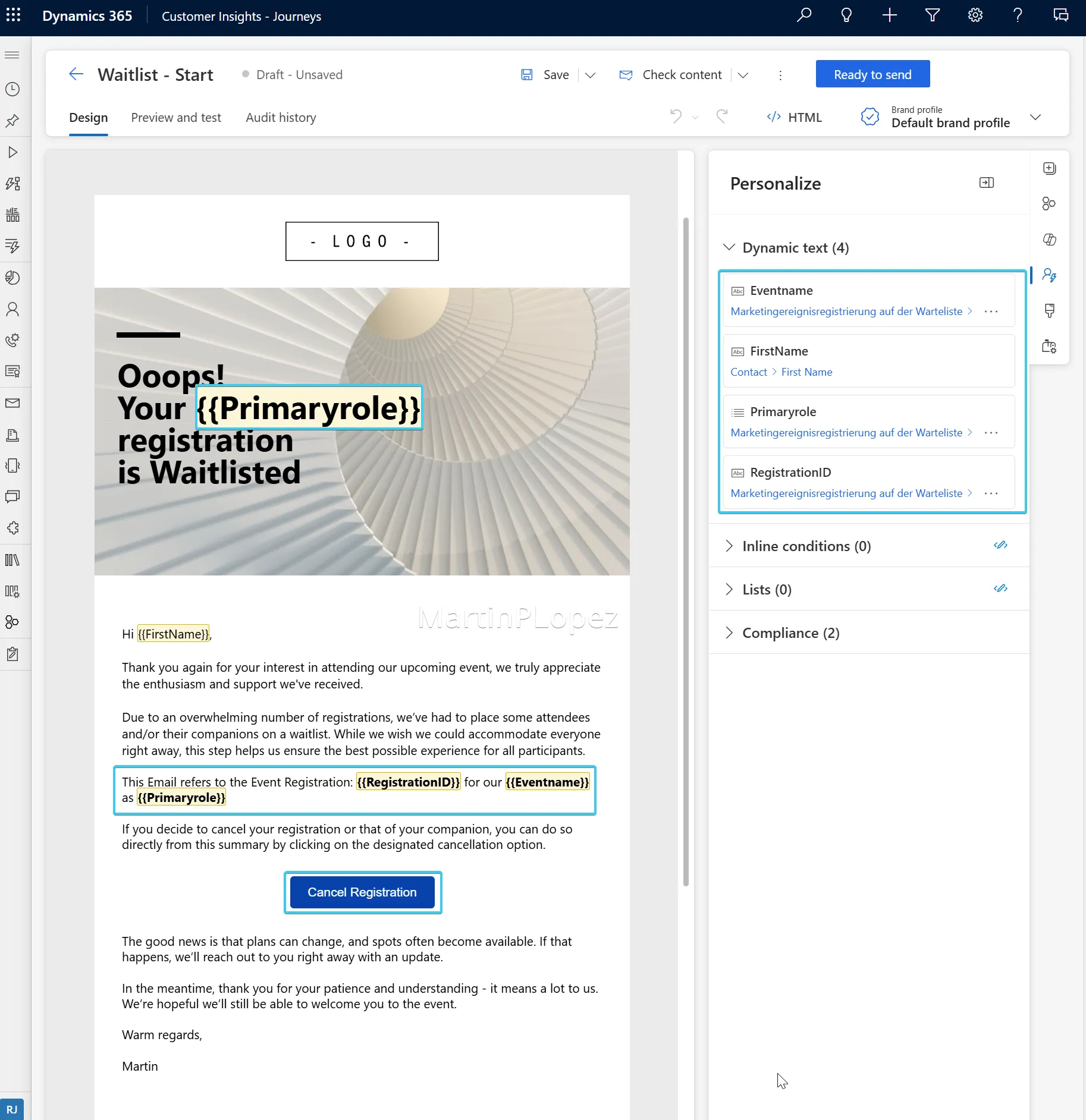 Dynamic Placeholders