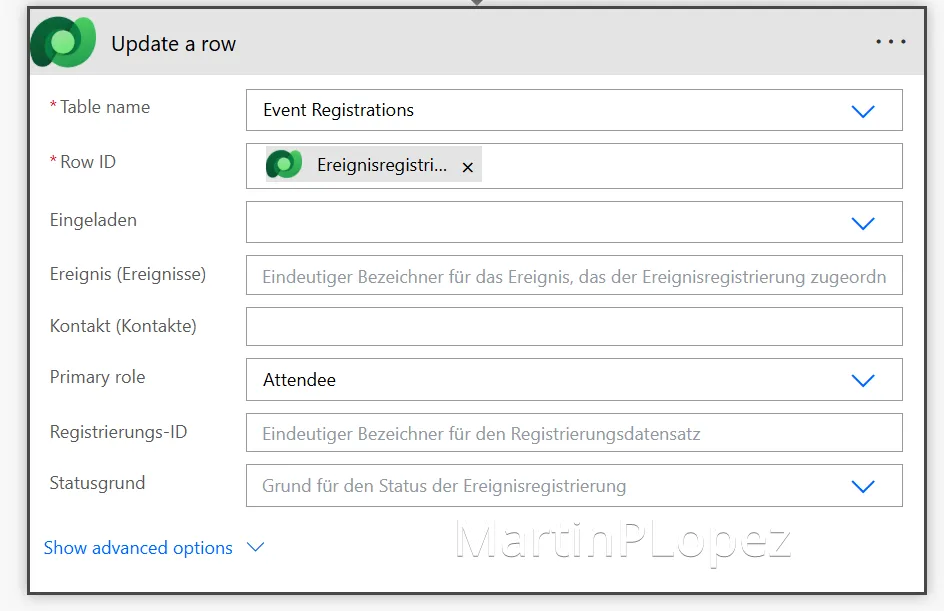 Update Primary Registration