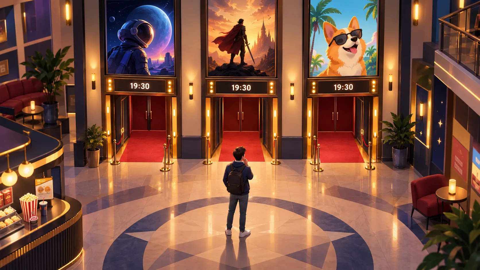 Several films start at 7:30 PM in different theaters. You can pick any one, but you obviously cannot attend all of them.