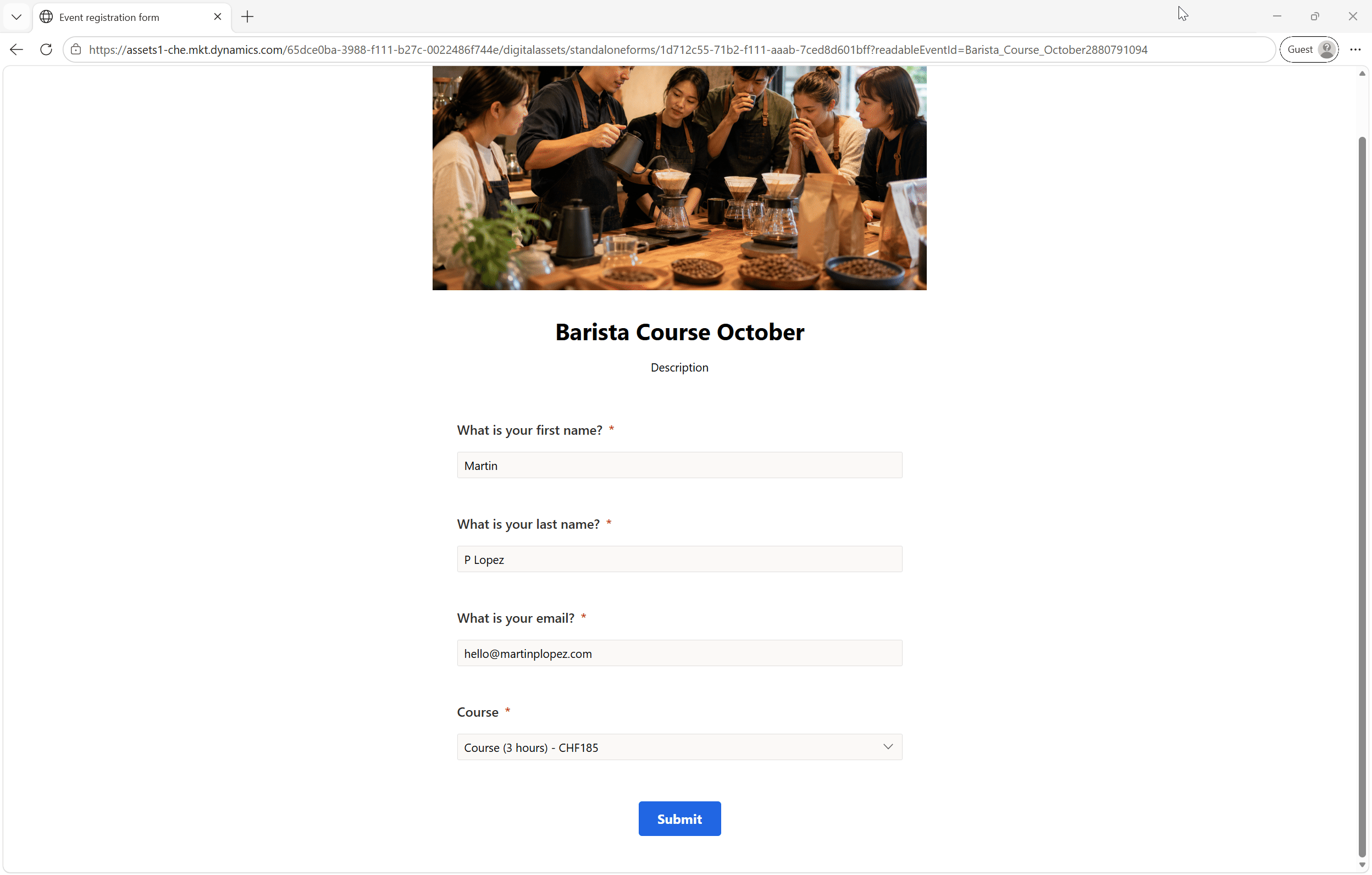 Form with Stripe Checkout